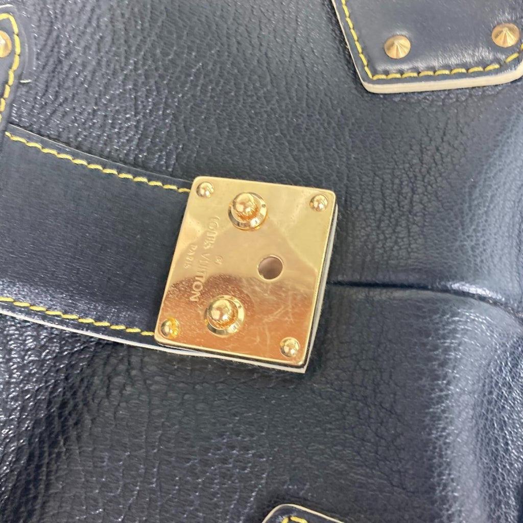 Louis Vuitton Black Noir Suhali Leather Handbag