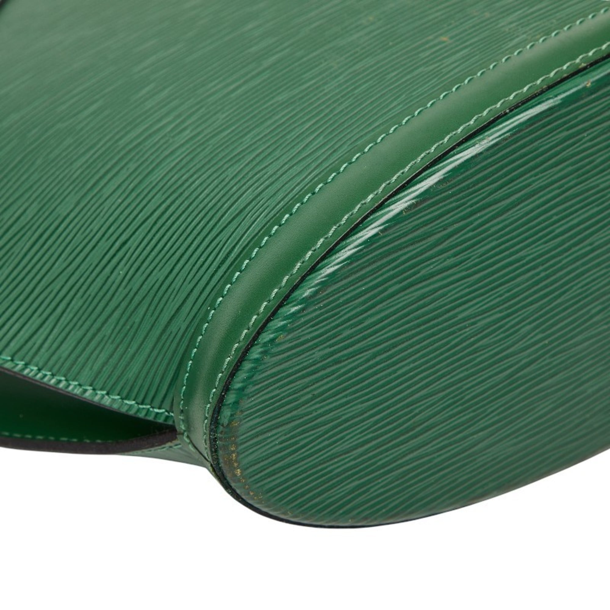Louis Vuitton Borneo Green Leather Handbag