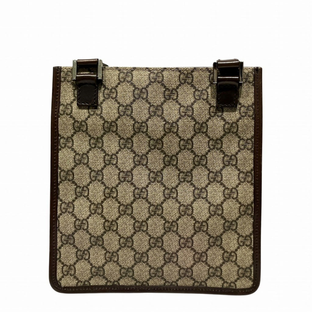 Gucci Beige Brown Pvc Leather Shoulder Bag (Pre-Owned)