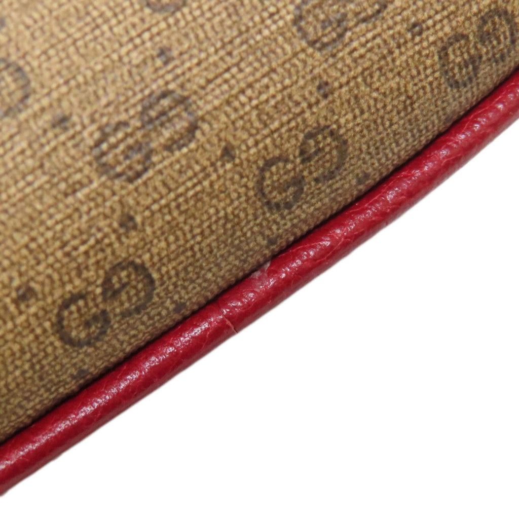 Gucci Brown Red Color Pvc Leather Shoulder Bag (Pre-Owned)