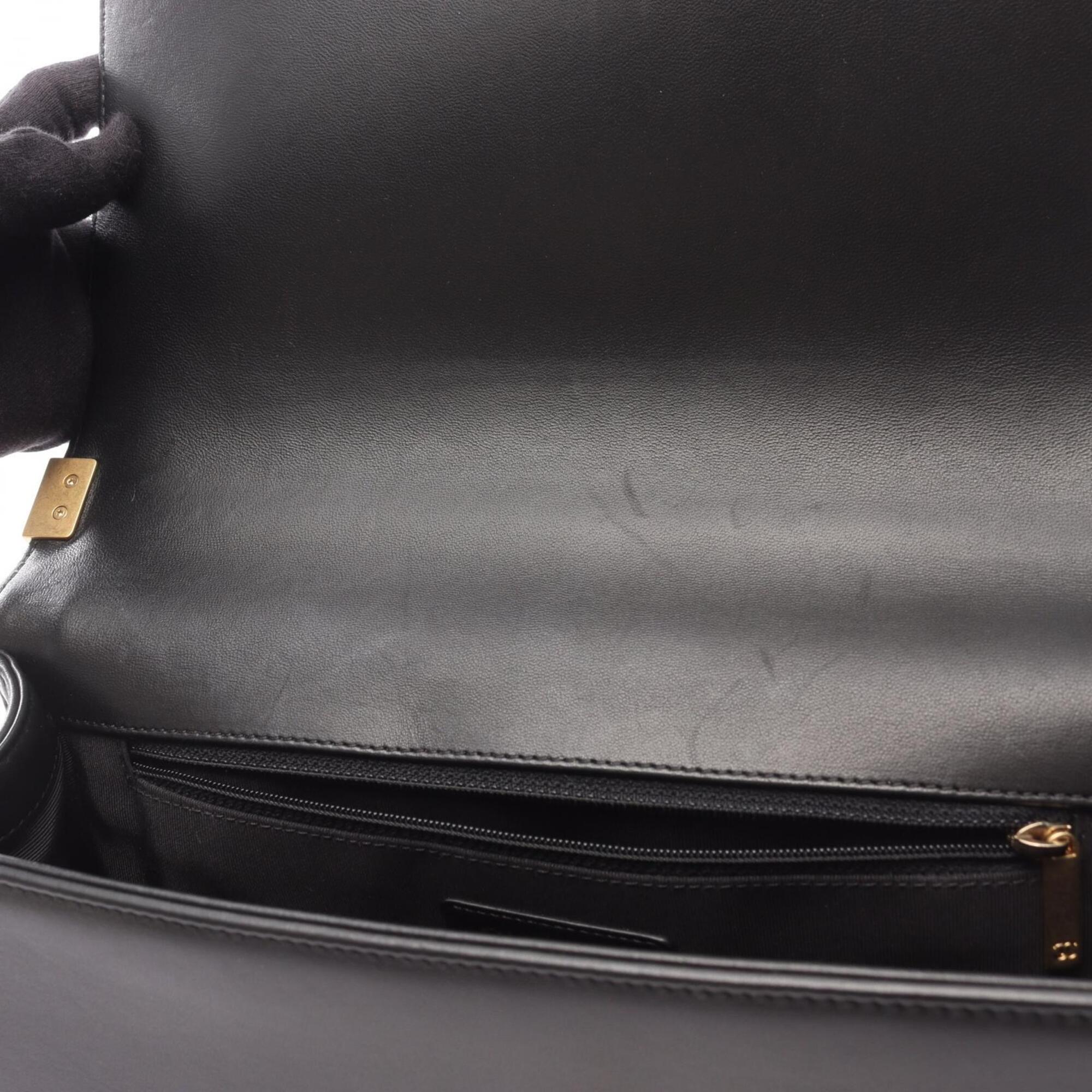 Chanel Black Leather Handbag Shoulder Bag