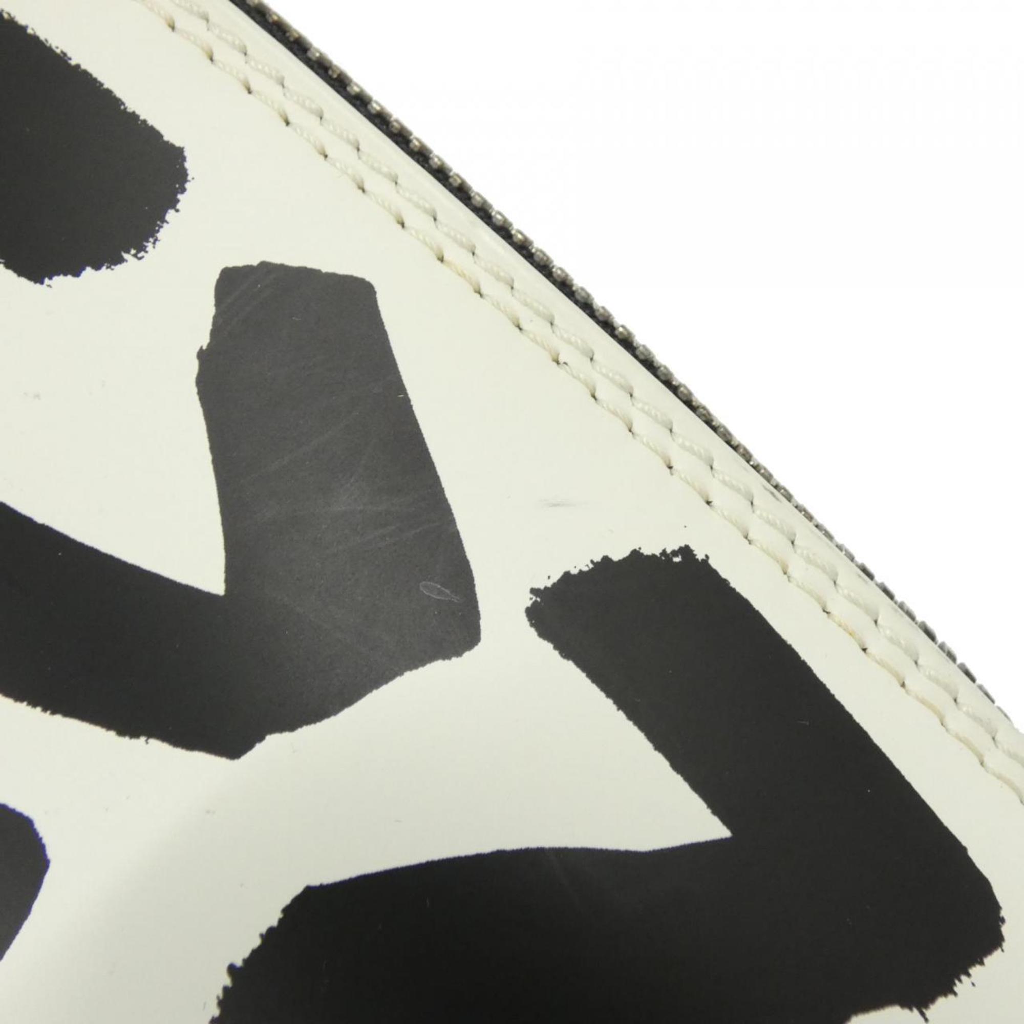 Louis Vuitton Black White Coated Canvas Handbag