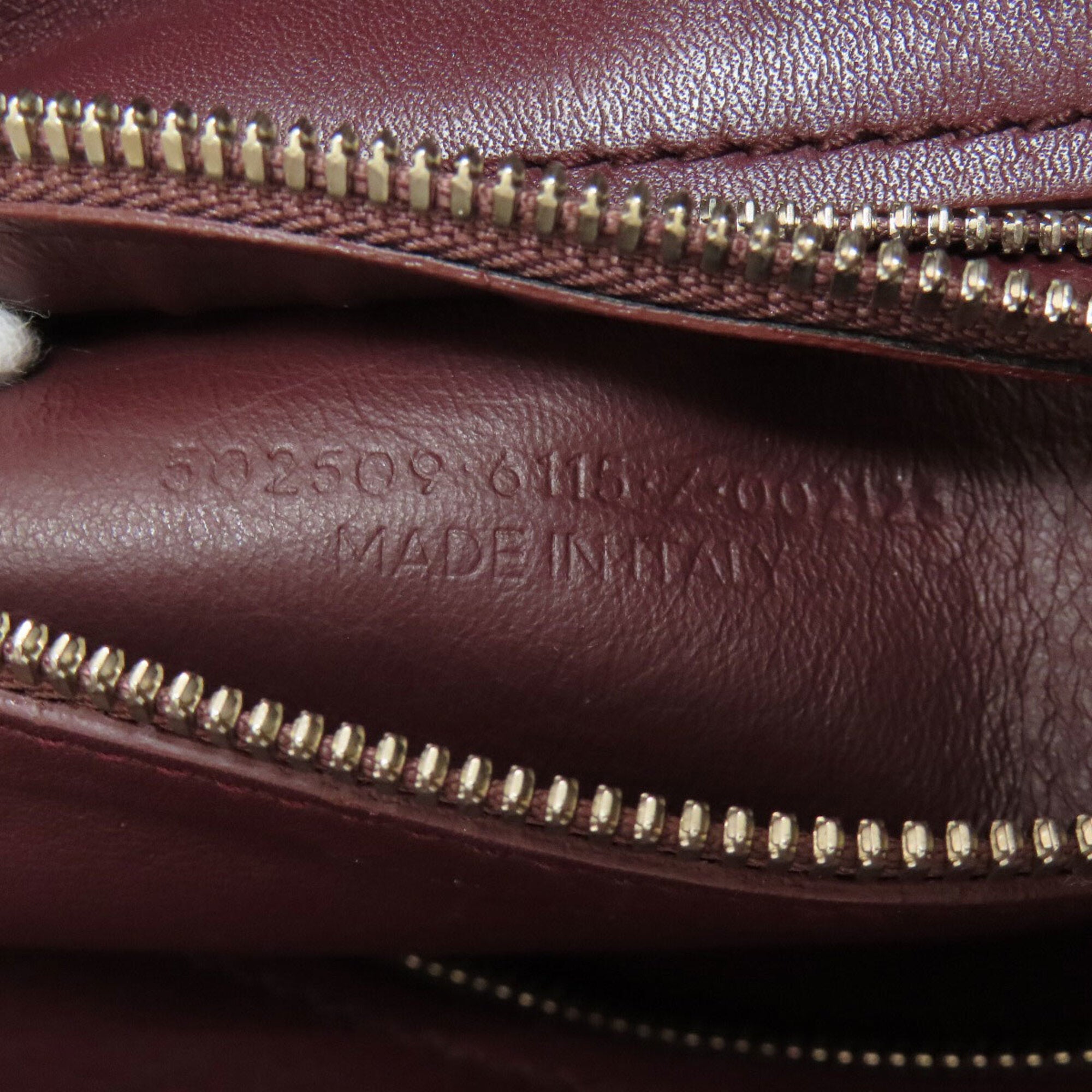 Balenciaga Bordeaux Leather Hand