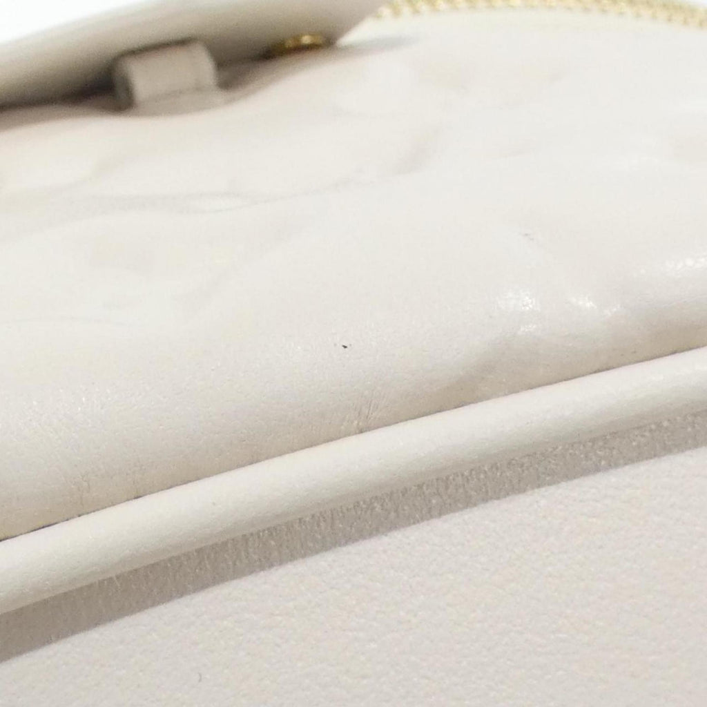Louis Vuitton Ivory Leather Shoulder Bag Vanity Bag