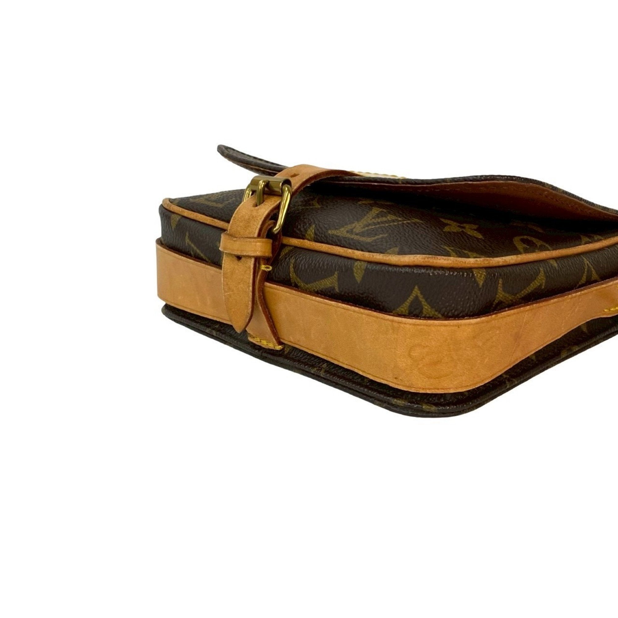 Louis Vuitton Brown Pvc Leather Pochette Shoulder Bag