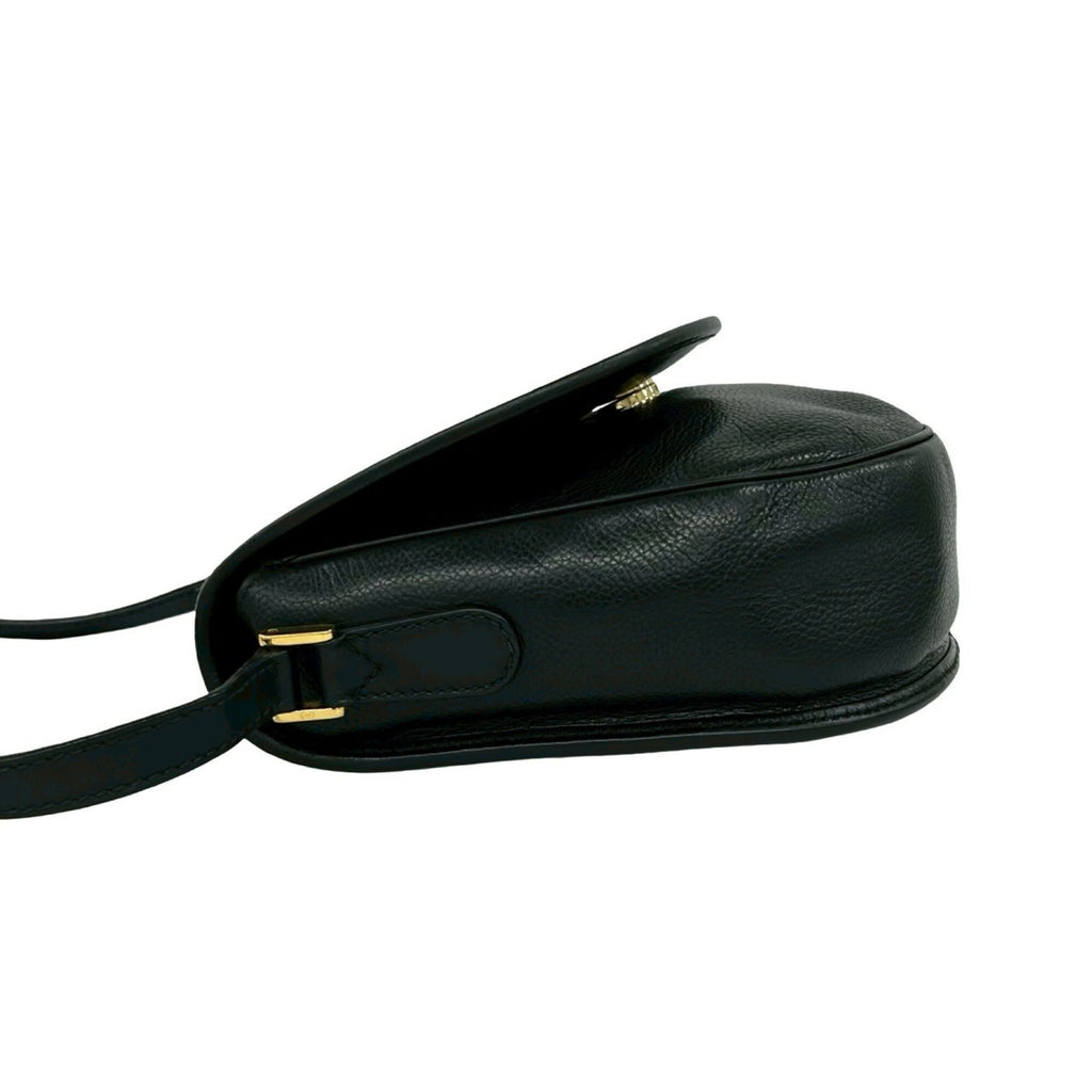 Gucci Black Green Red Color Leather Pochette Shoulder Bag (Pre-Owned)