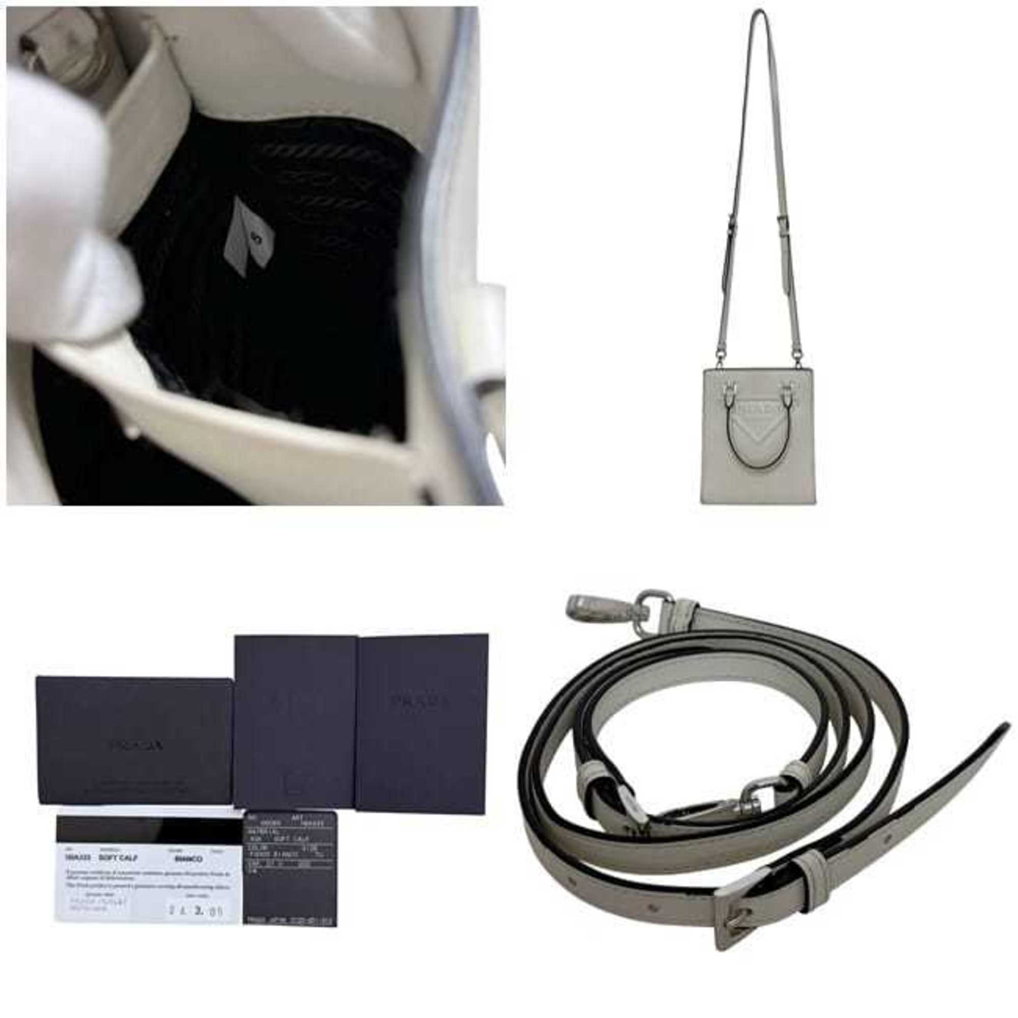 Prada Bianco White Leather Handbag
