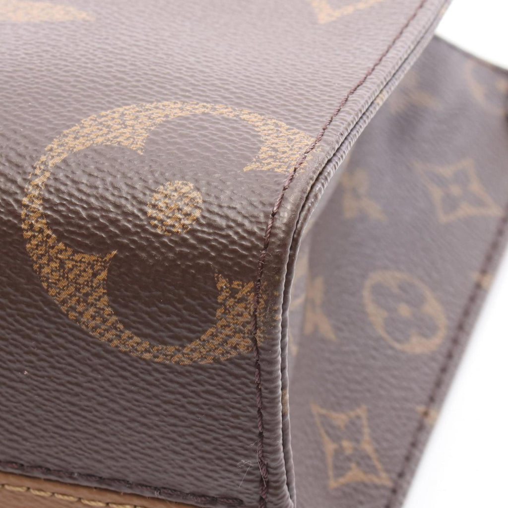 Louis Vuitton Beige Brown Monogram Reverse Coated Canvas Handbag Pouch