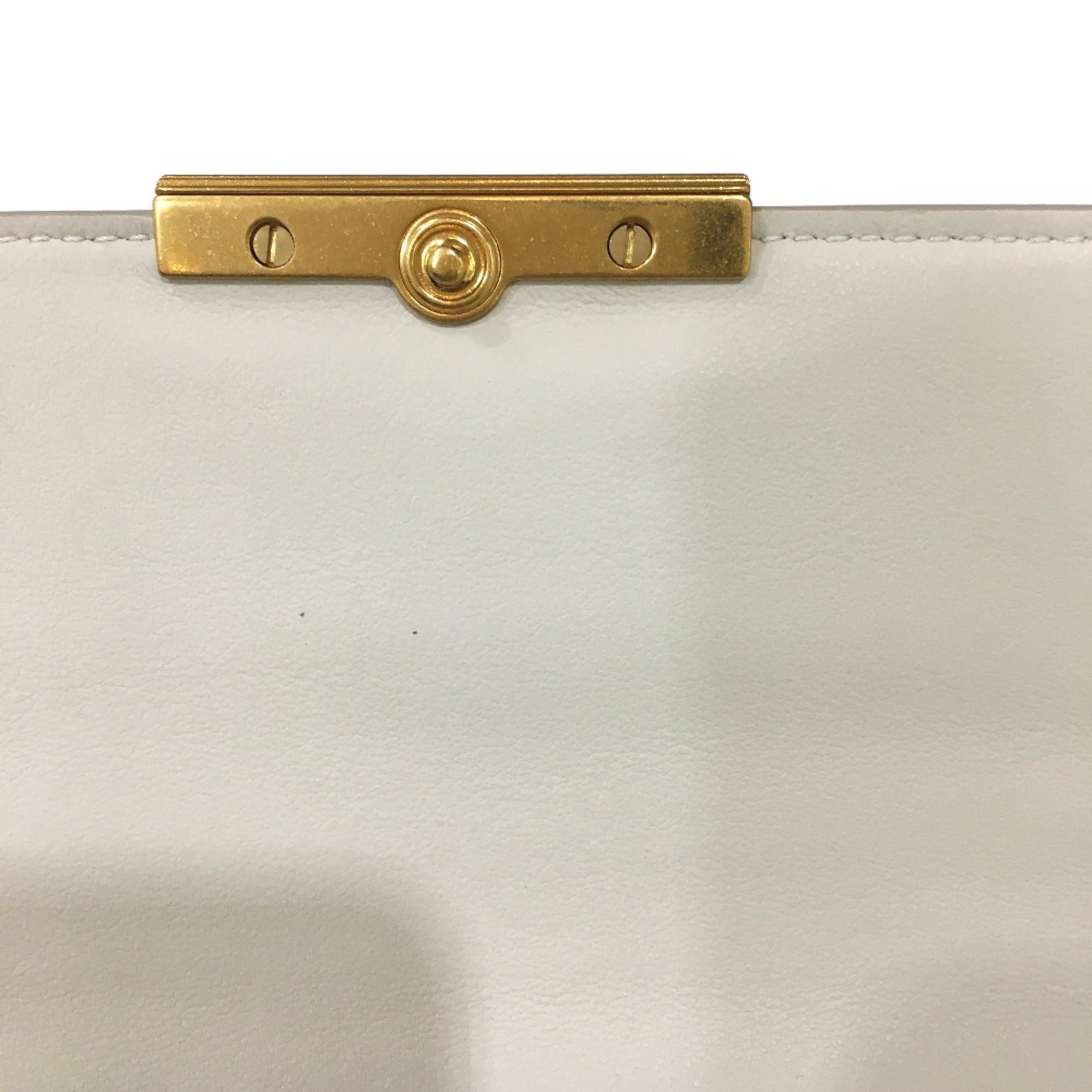 Bottega Veneta White Leather Long Wallet (Bi-Fold)