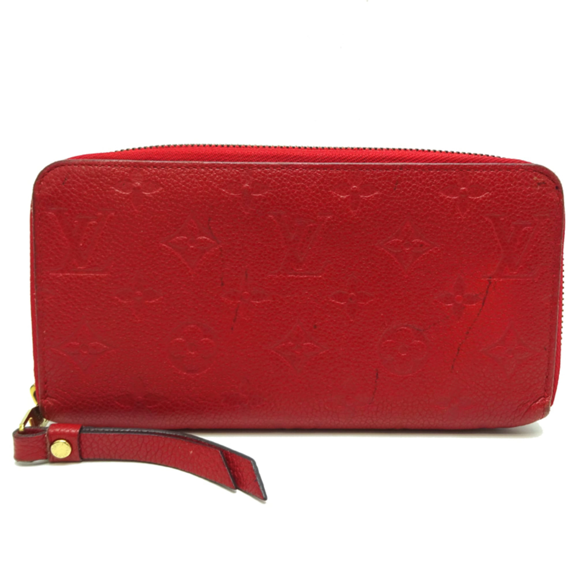 Louis Vuitton Cerise Red Color Monogram Empreinte Long Wallet