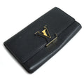 Louis Vuitton Black Leather Long Wallet