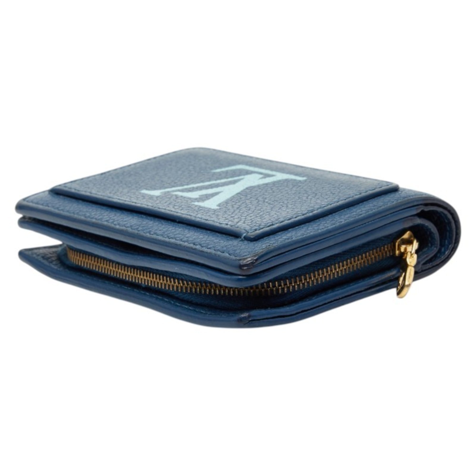 Louis Vuitton Blue White Leather Wallet