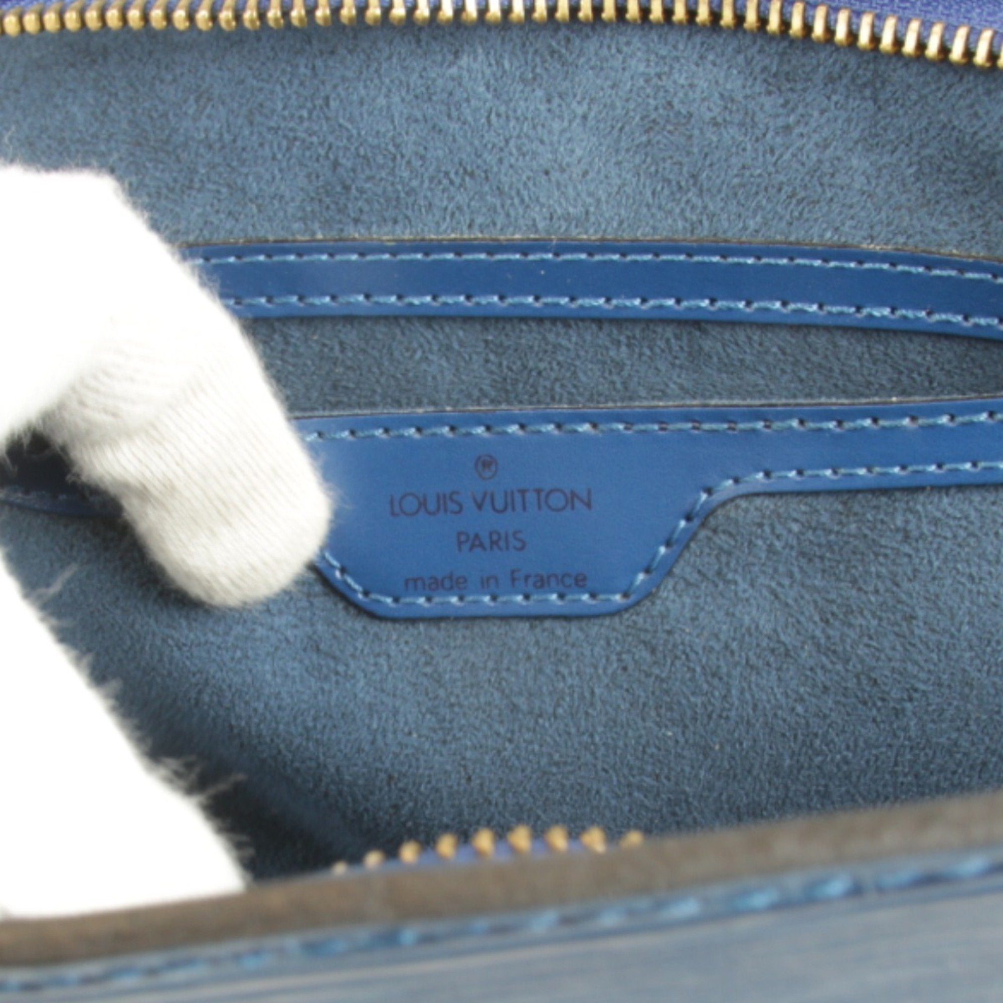 Louis Vuitton Blue Epi Leather Handbag