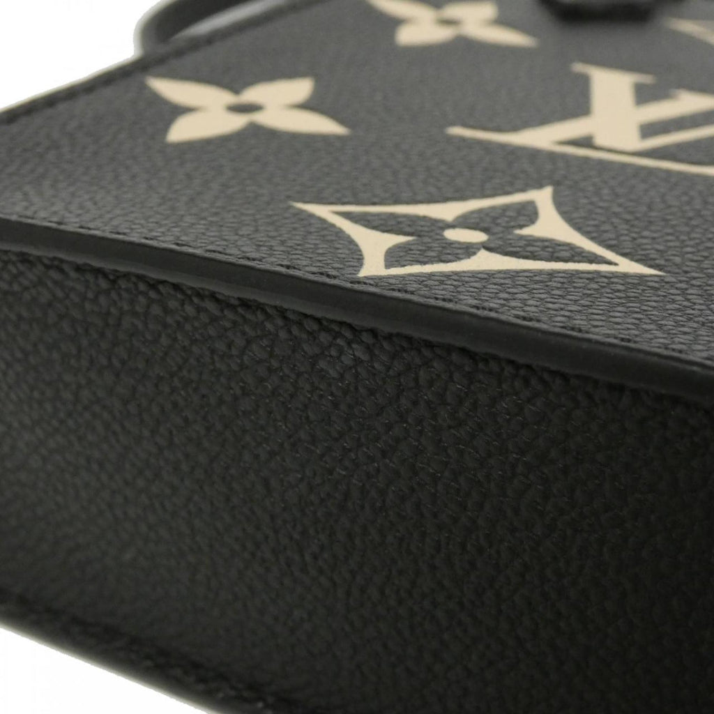 Louis Vuitton Monogram Empreinte Beige Black Leather Handbag