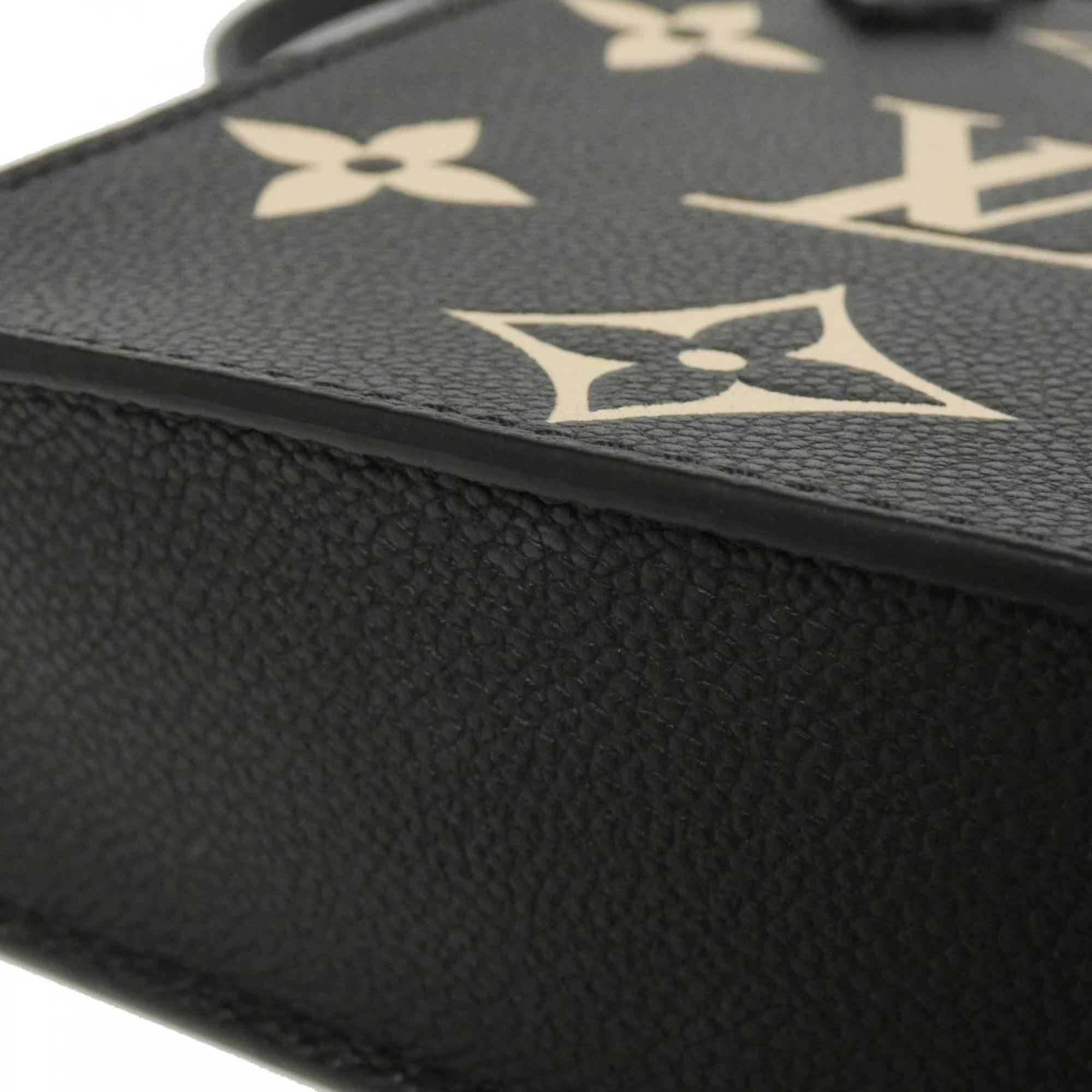 Louis Vuitton Monogram Empreinte Beige Black Leather Handbag