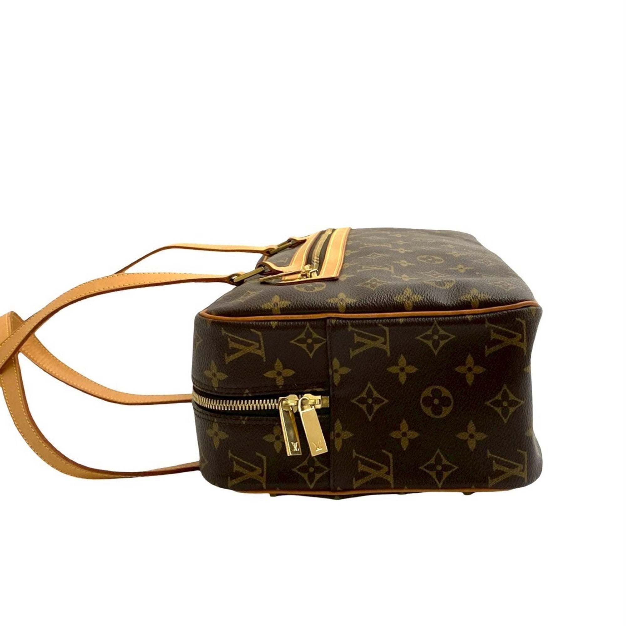 Louis Vuitton Brown Leather Pvc Boston Bag Shoulder Bag