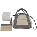 Balenciaga Beige Gray Canvas Tote