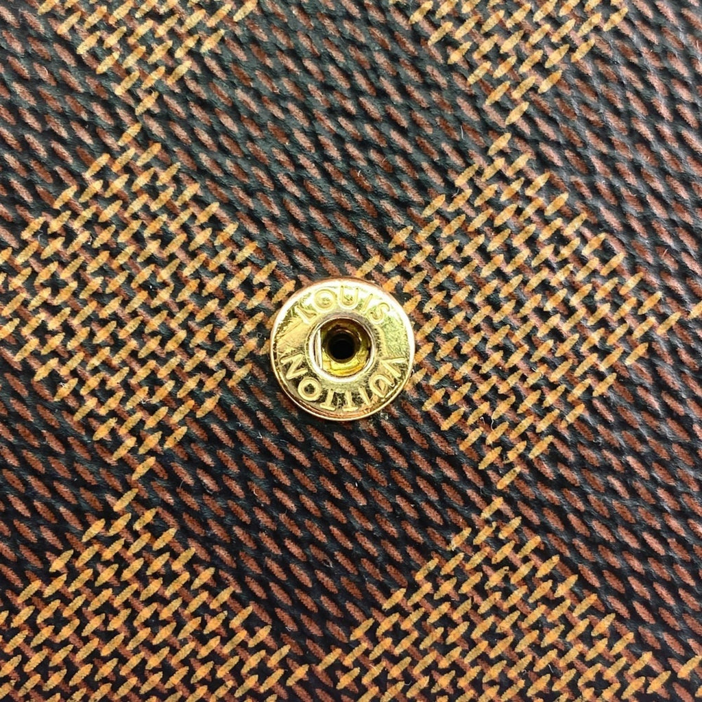 Louis Vuitton Damier Brown Rose Ballerine Leather Long Wallet