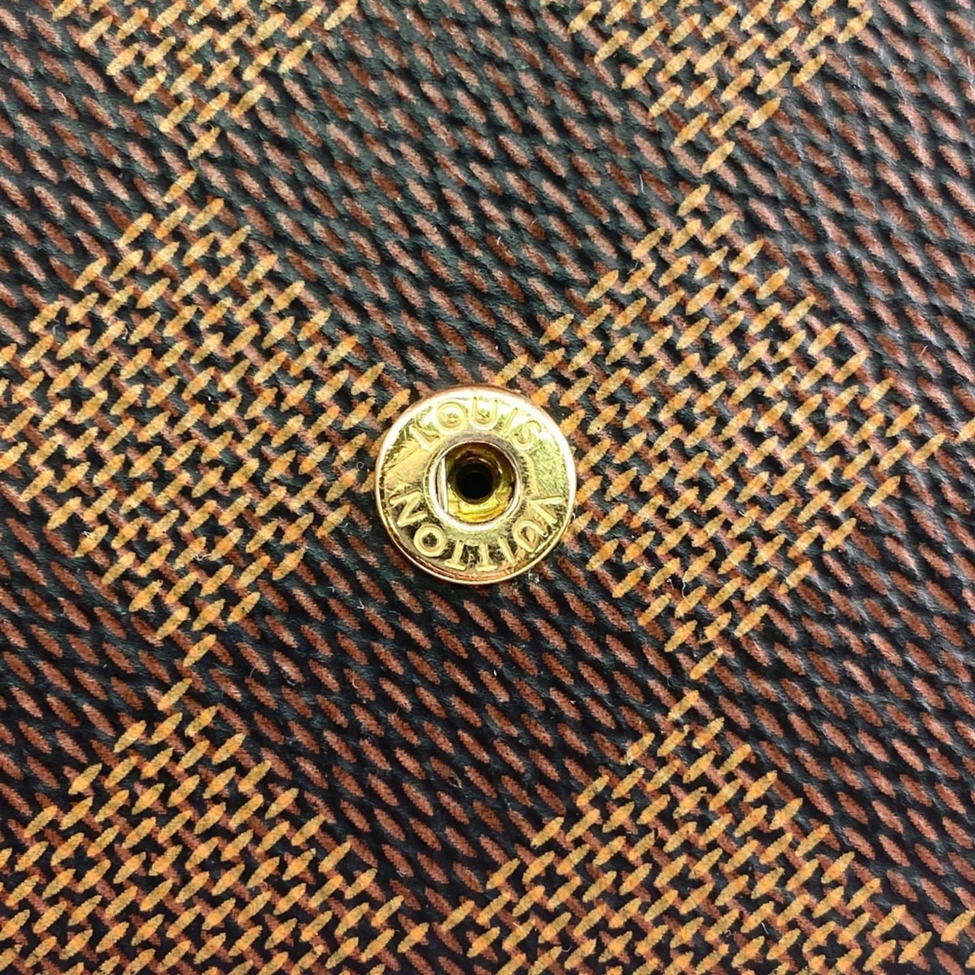 Louis Vuitton Damier Brown Rose Ballerine Leather Long Wallet