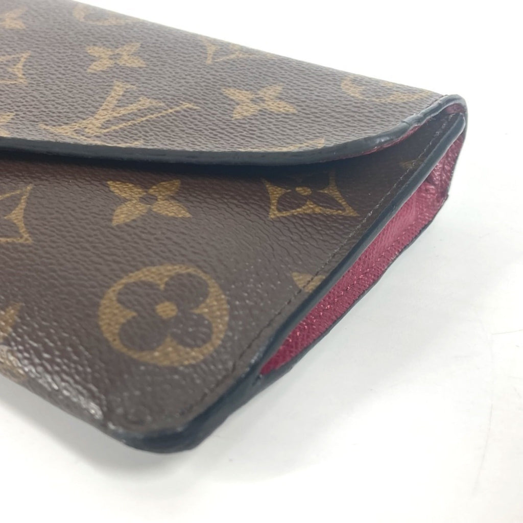 Louis Vuitton Monogram Brown Pink Monogram Long Wallet