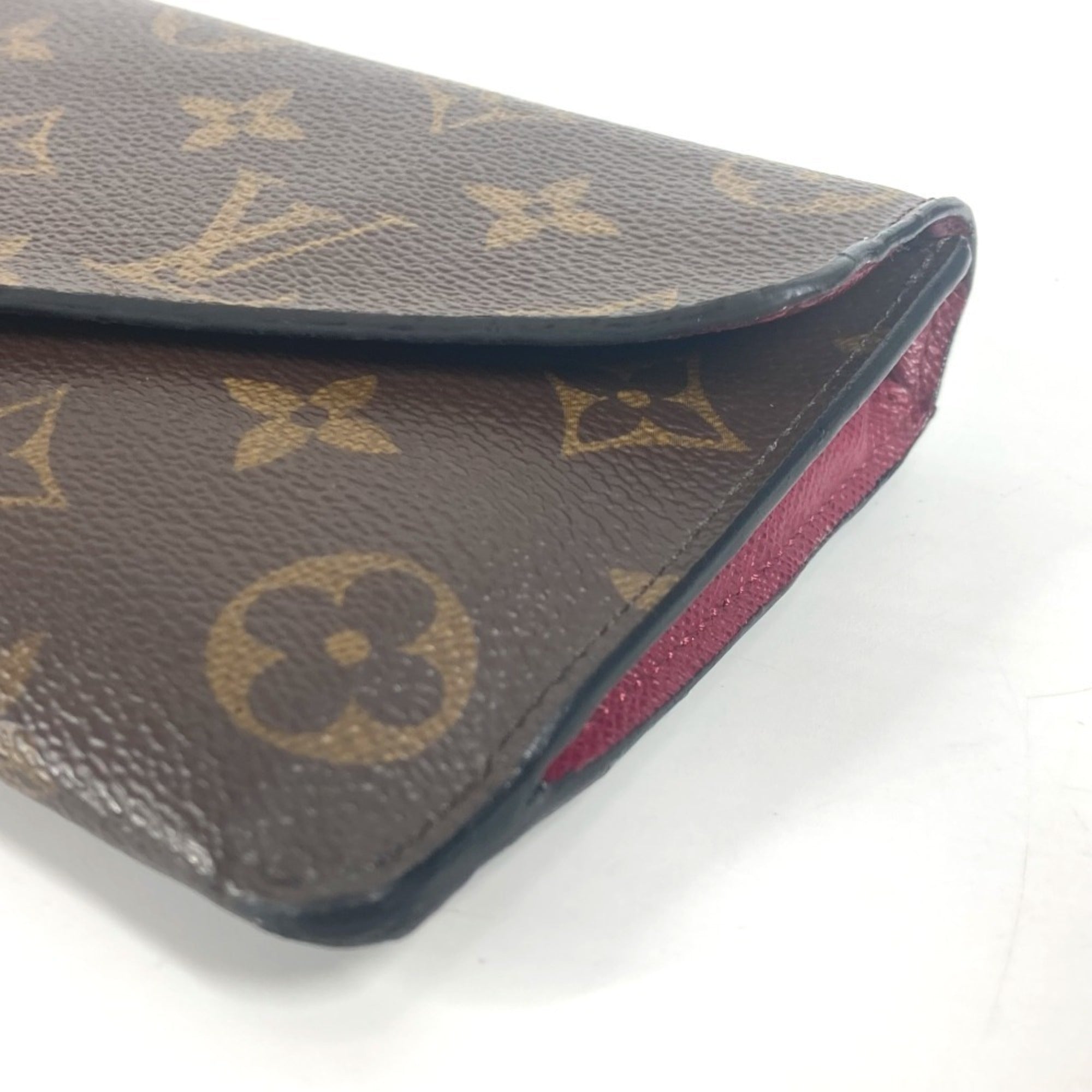 Louis Vuitton Monogram Brown Pink Monogram Long Wallet