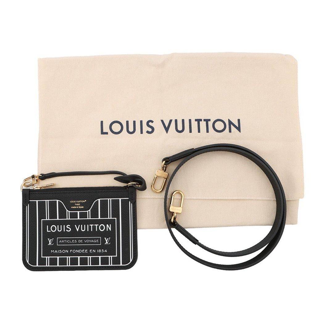 Louis Vuitton Noir Monogram Leather Tote Bag
