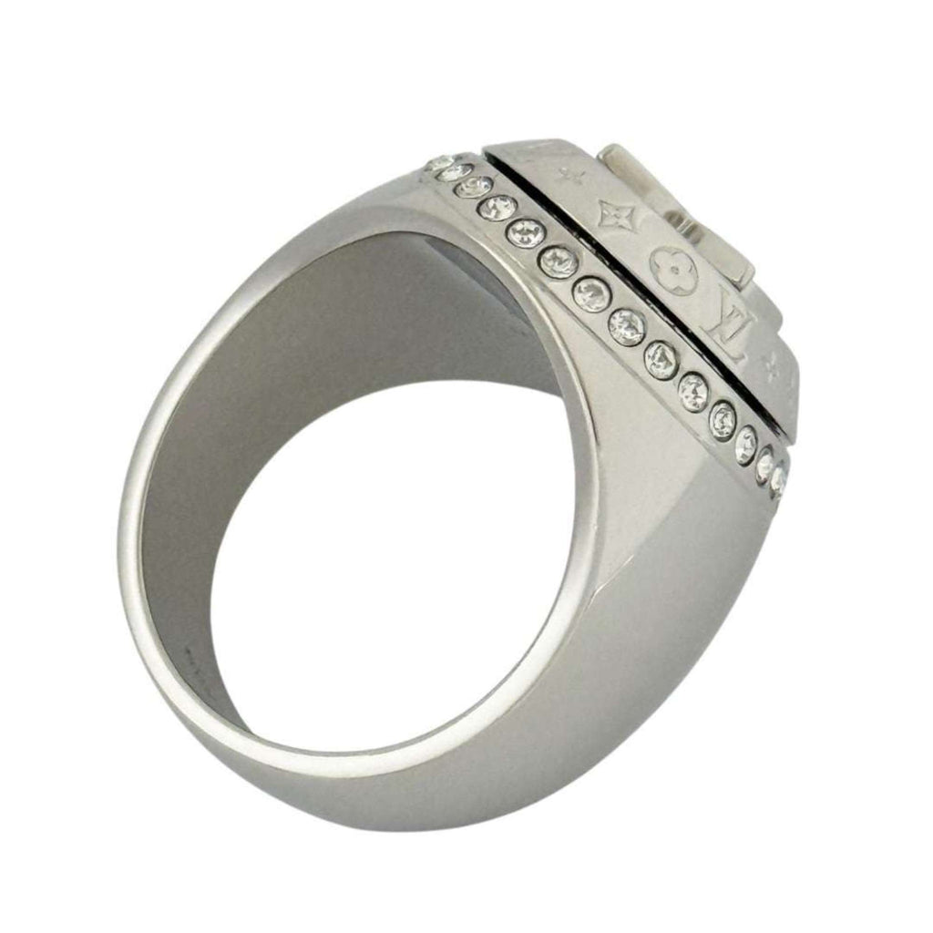 Louis Vuitton Metal Rhinestone Band Ring