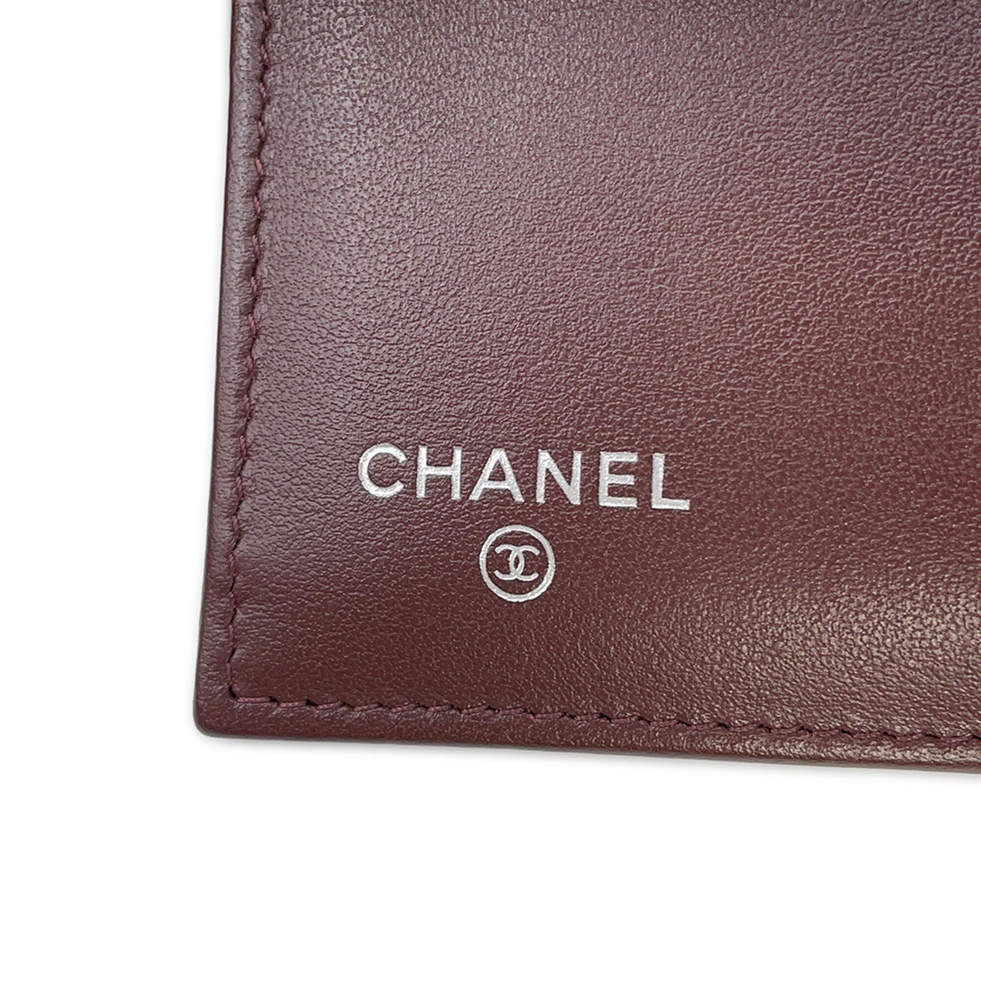 Chanel Black Grained Calfskin Wallet (Tri-Fold)