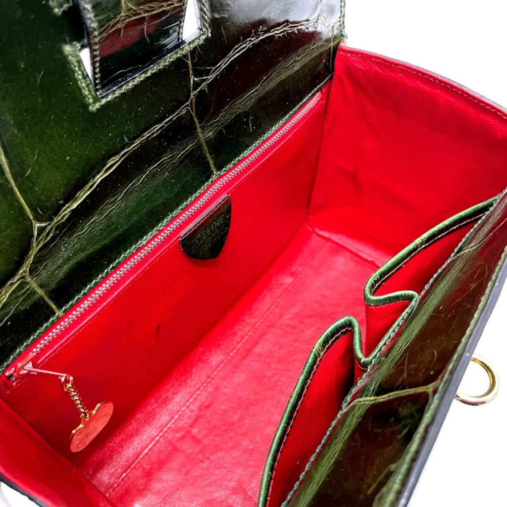Celine Green Leather Handbag