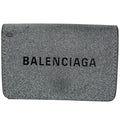 Balenciaga Silver Leather Wallet (Tri-Fold)