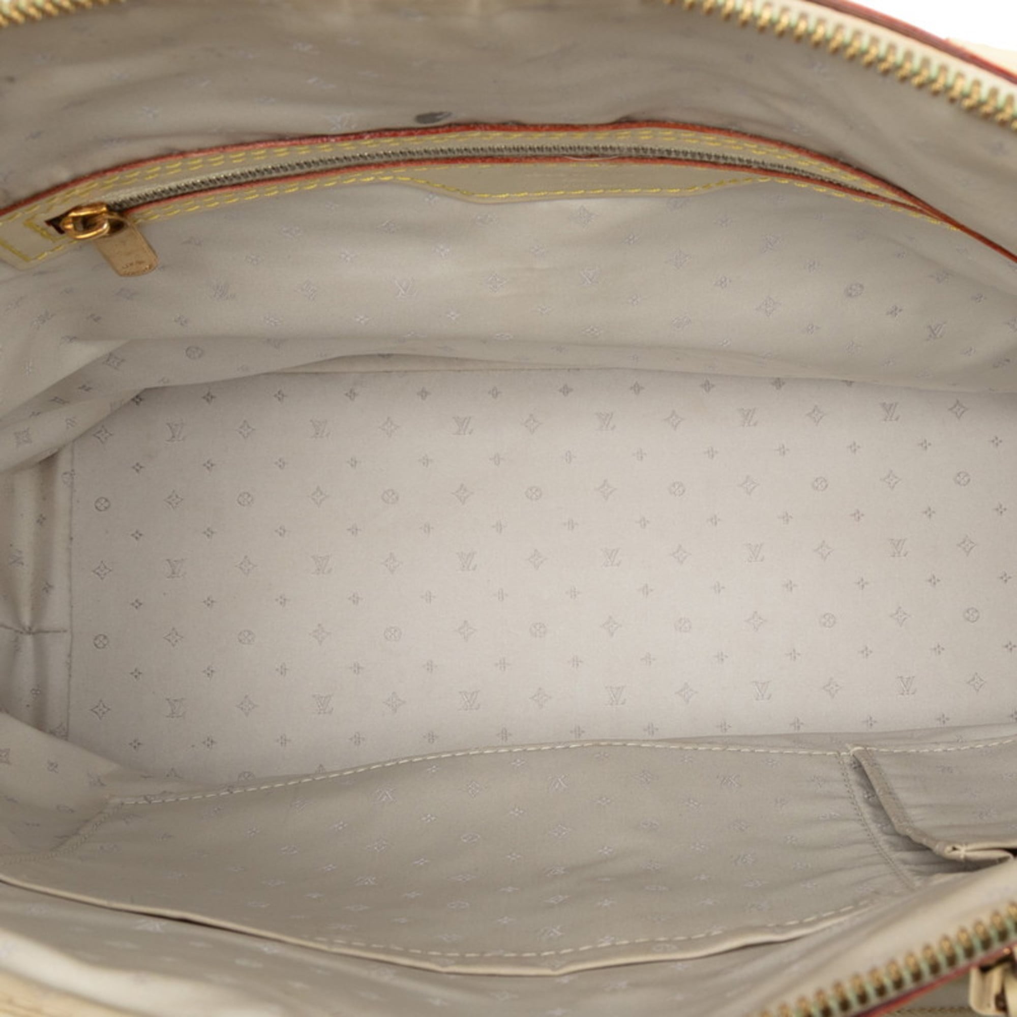 Louis Vuitton Beige Ivory Leather Handbag