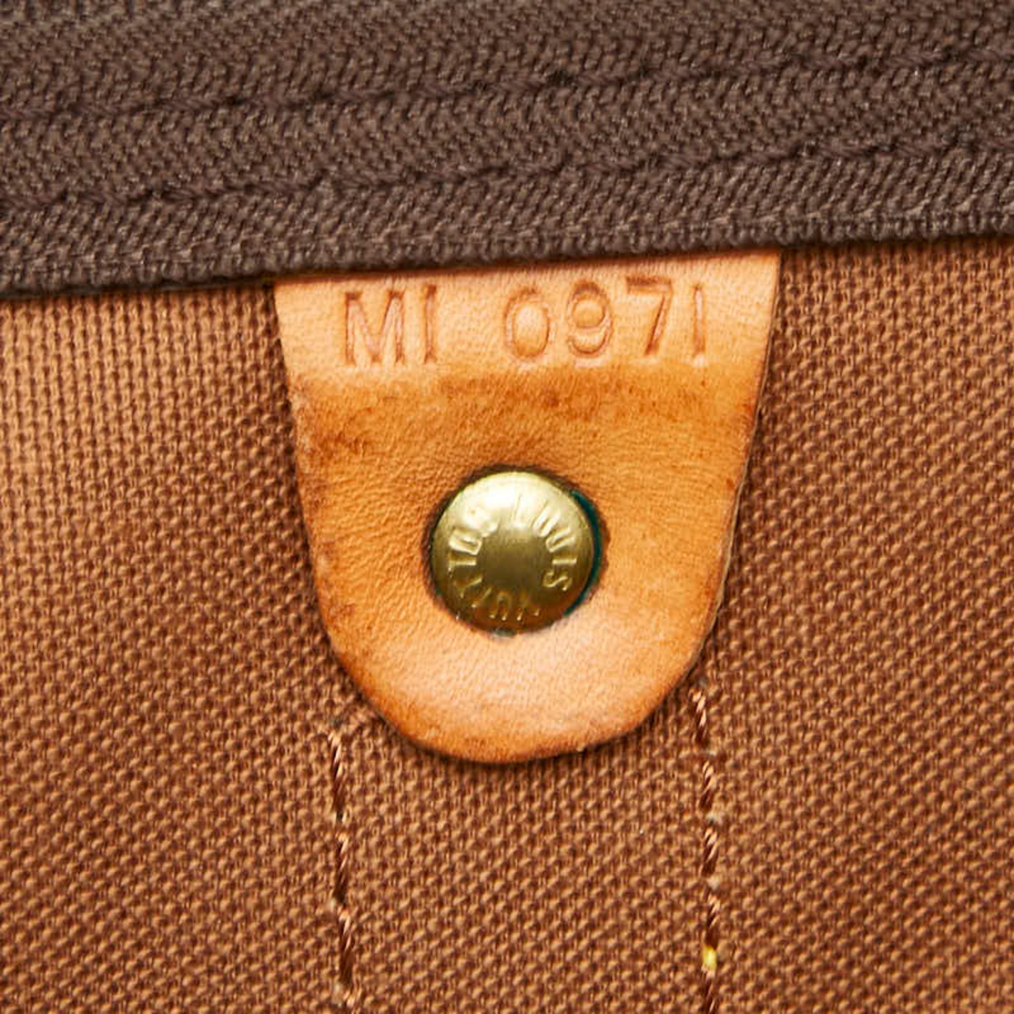 Louis Vuitton Brown Pvc Leather Boston Bag