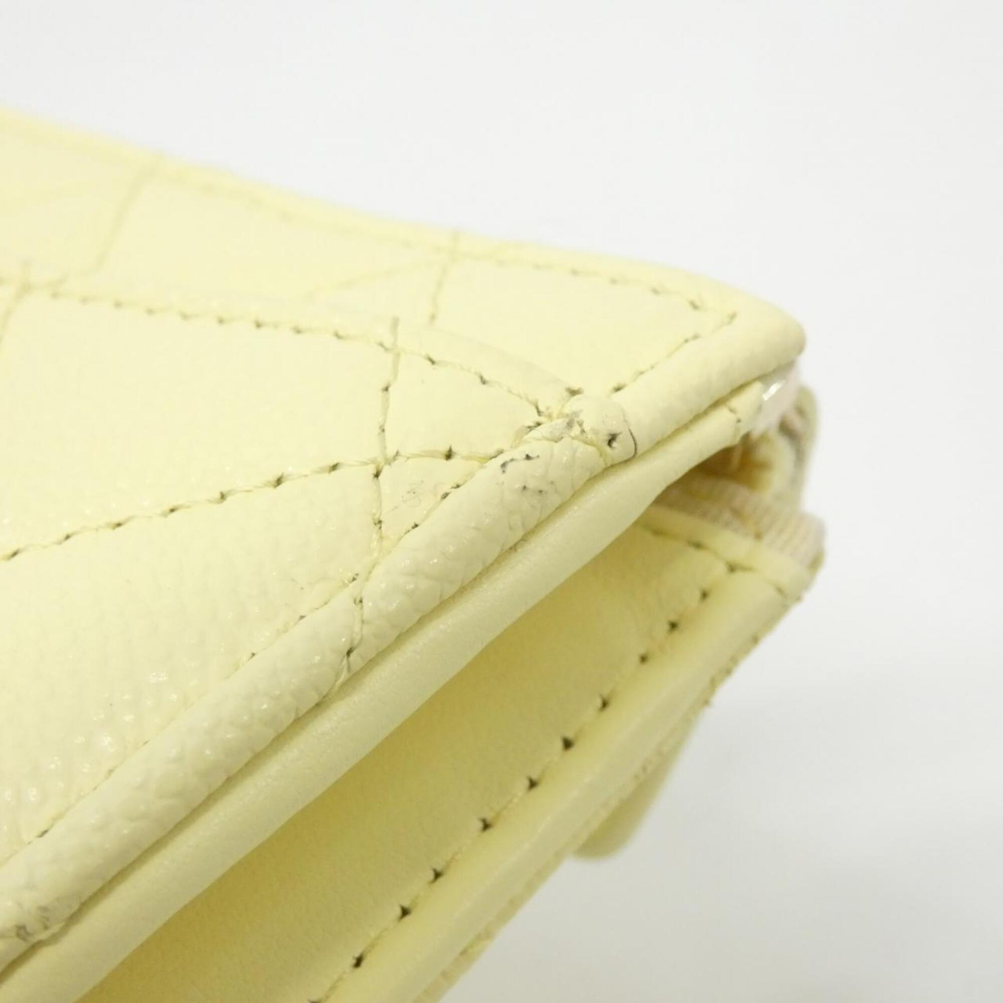 Chanel Yellow Grained Calfskin