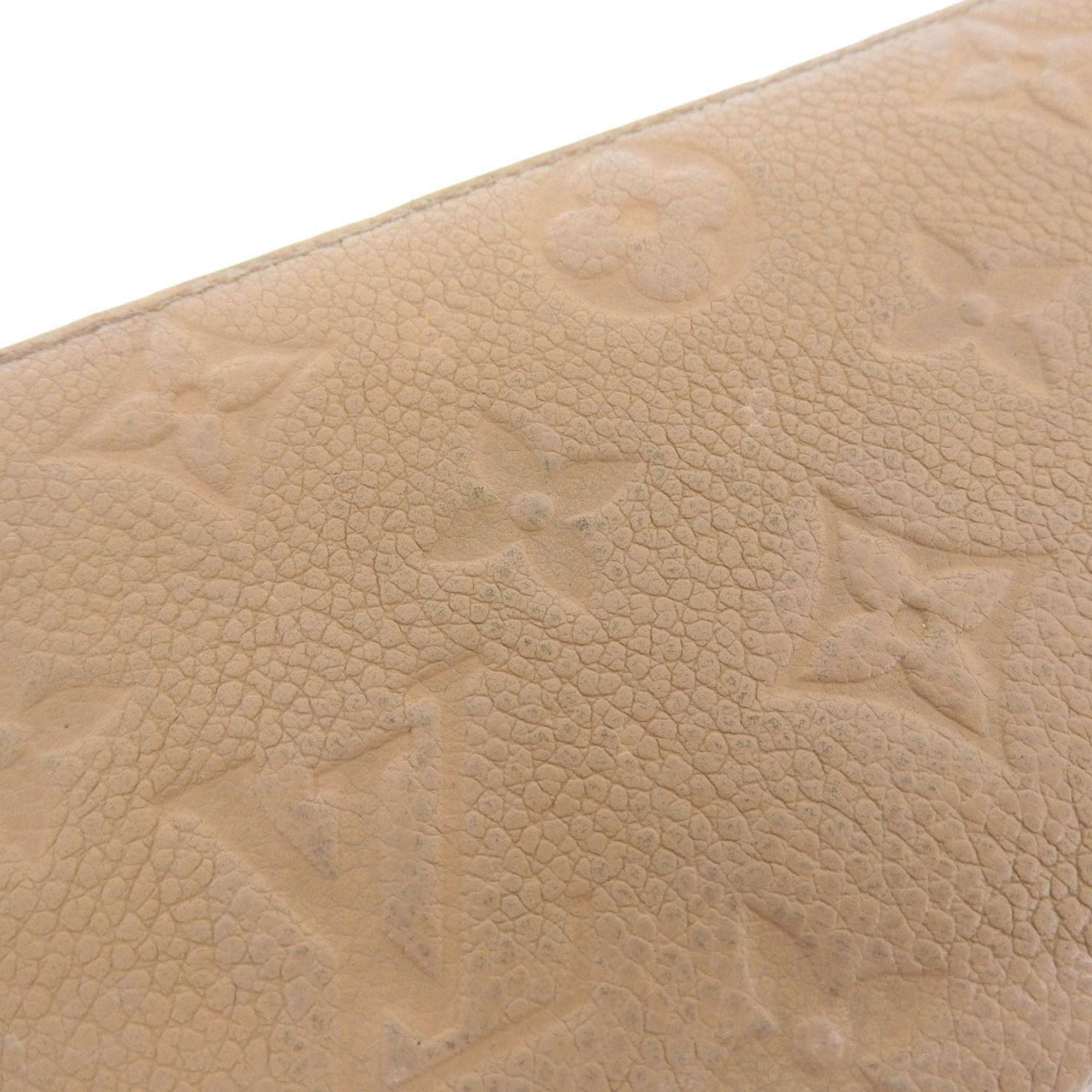 Louis Vuitton Monogram Empreinte Beige Dune Leather Long Wallet