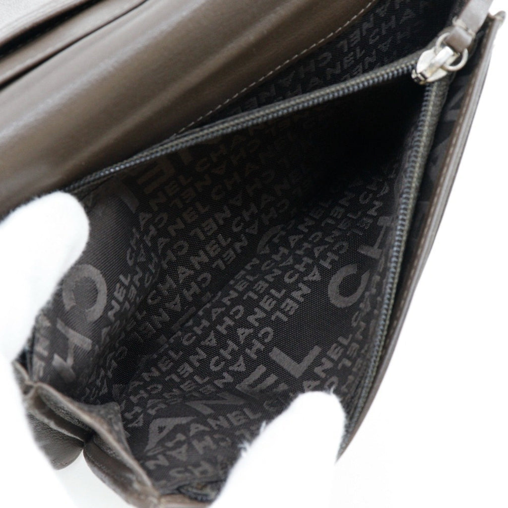 Chanel Bronze Leather Long Wallet (Bi-Fold)