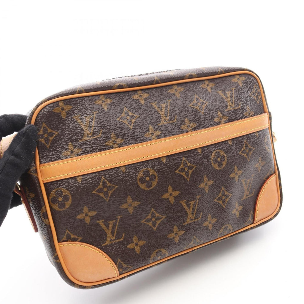 Louis Vuitton Brown Coated Canvas Leather Handbag Shoulder Bag