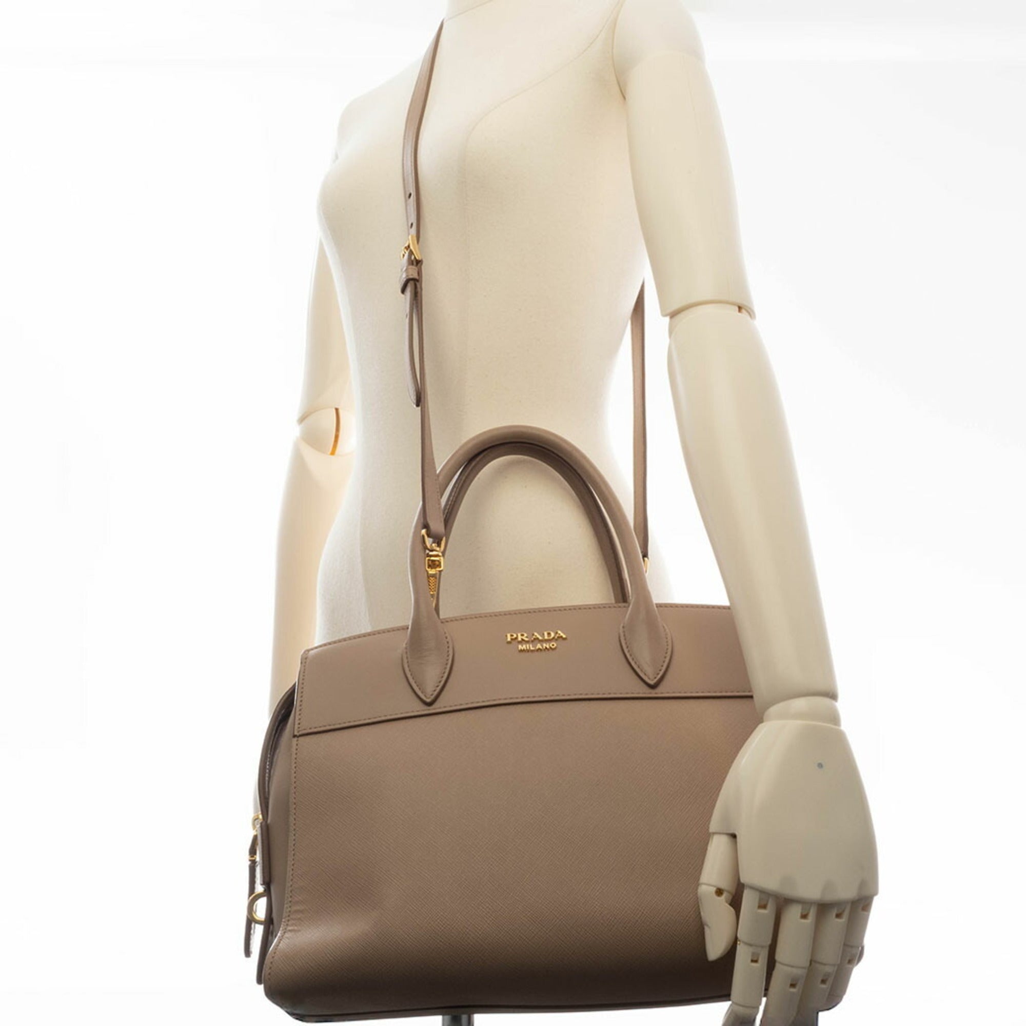 Prada Beige Leather Handbag