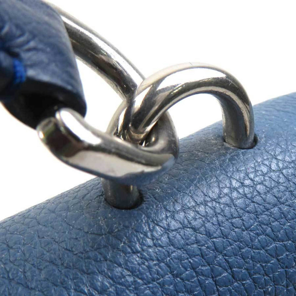 Louis Vuitton Blue Ivory Leather Handbag Shoulder Bag