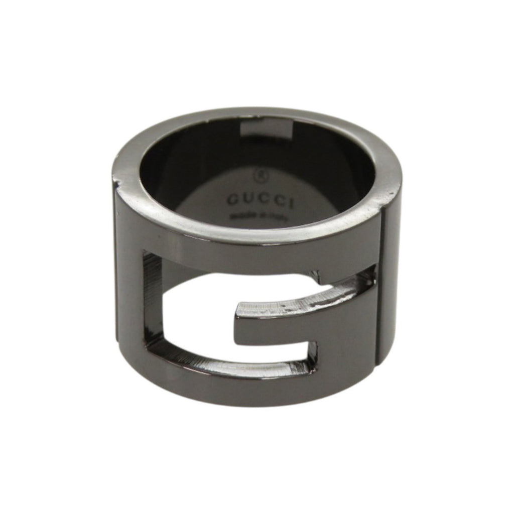 Gucci Gunmetal Silver 925 Band Ring (Pre-Owned)