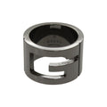 Gucci Gunmetal Silver 925 Band Ring (Pre-Owned)