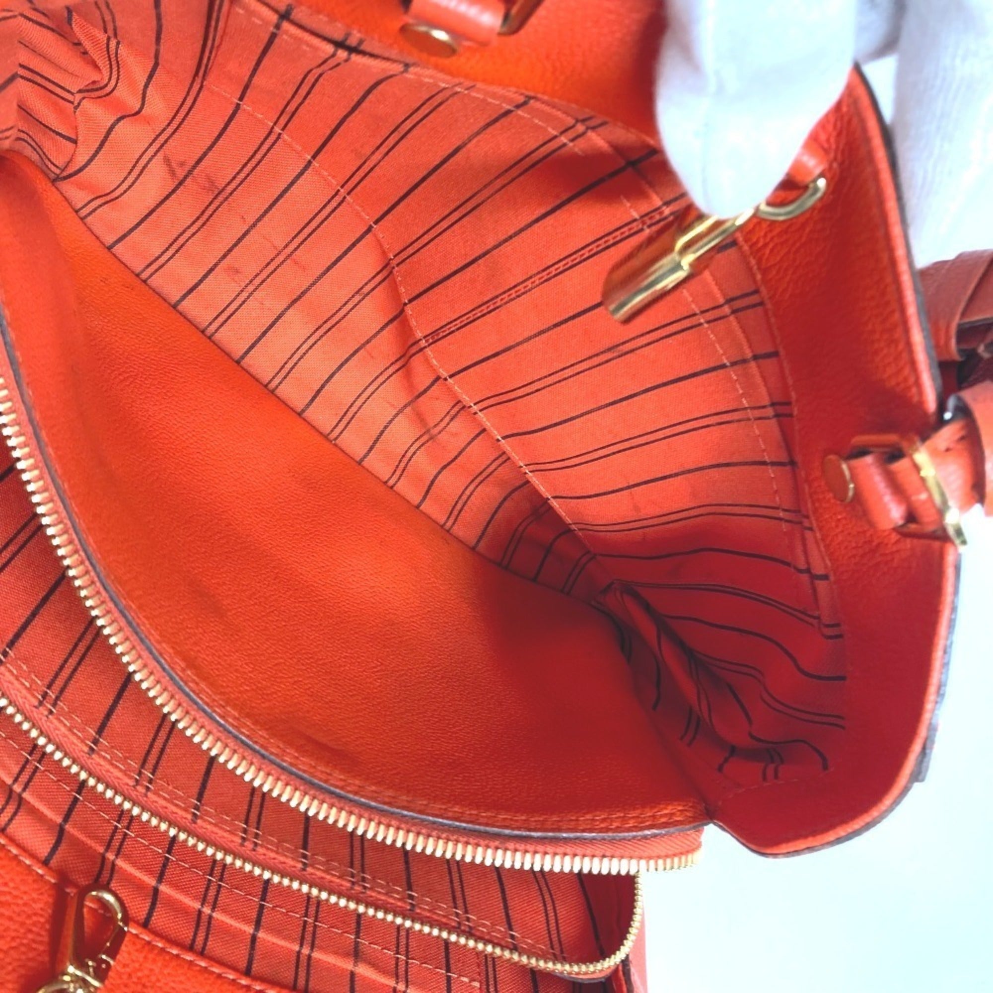 Louis Vuitton Orange Monogram Empreinte Handbag Shoulder Bag Tote Bag