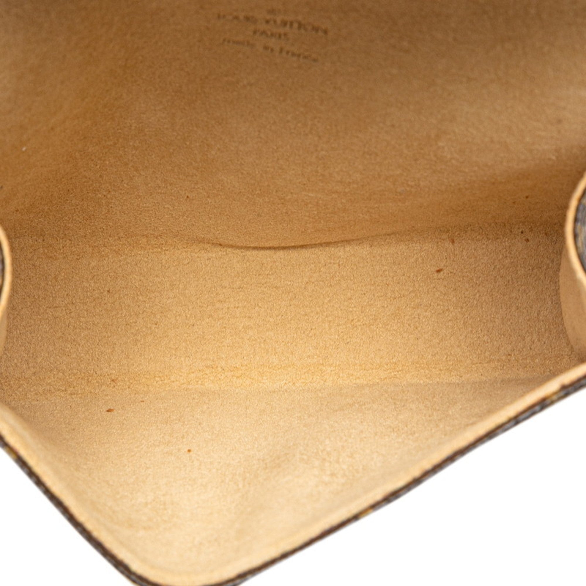 Louis Vuitton Brown Pvc Leather Pochette Sling Bag
