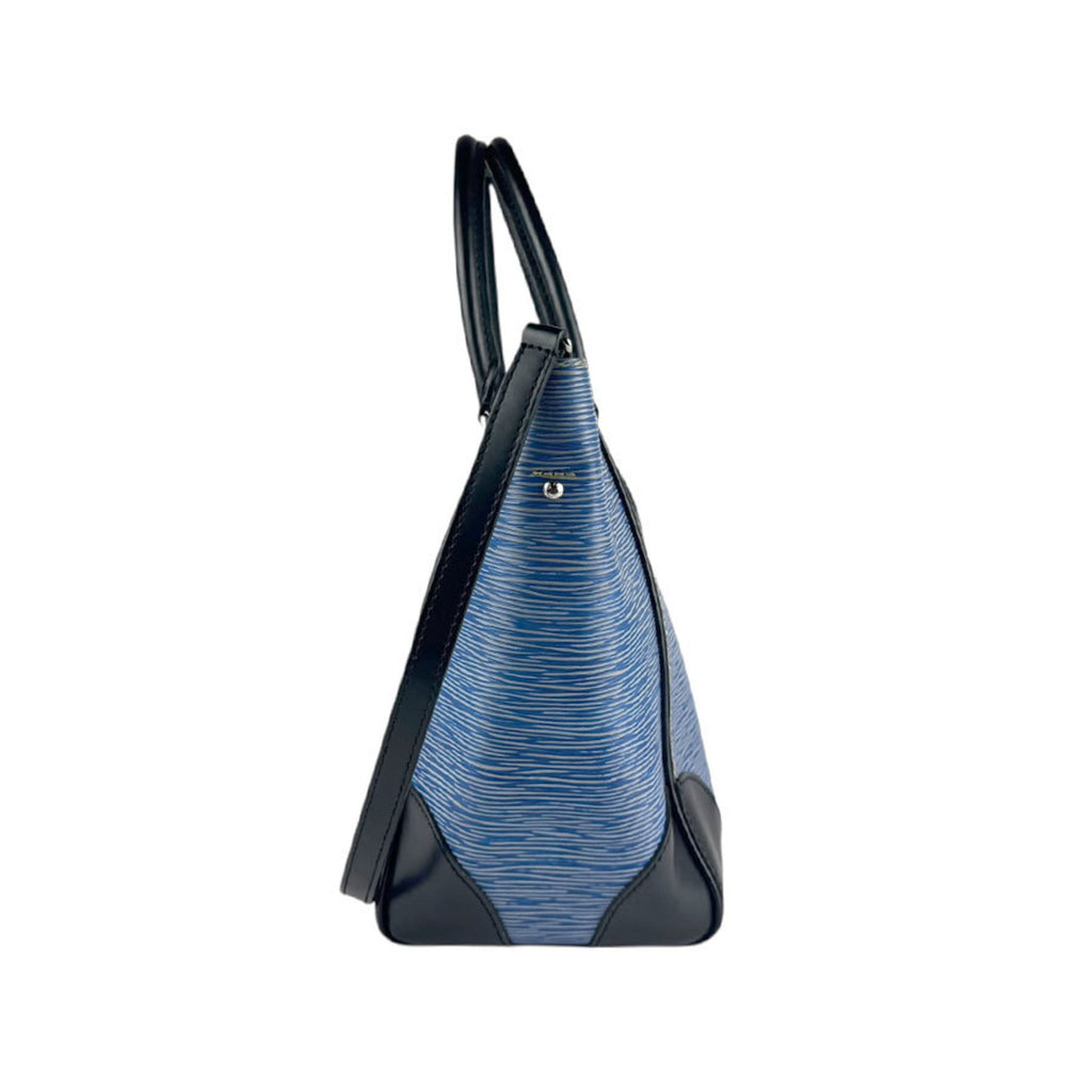 Louis Vuitton Black Blue Epi Leather Handbag Shoulder Bag