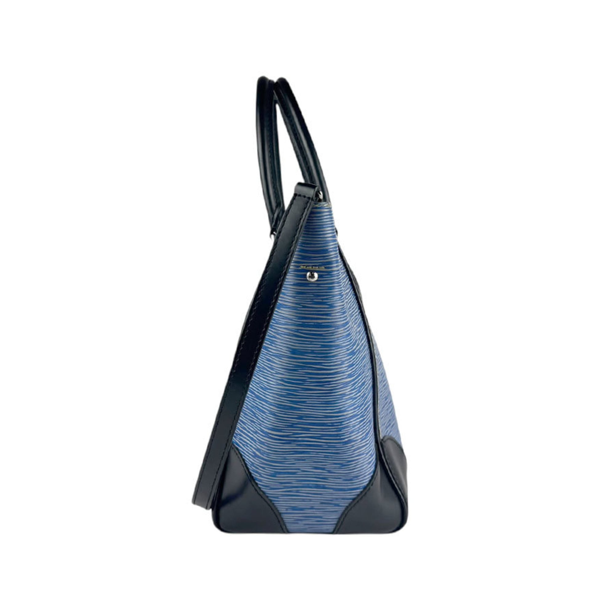 Louis Vuitton Black Blue Epi Leather Handbag Shoulder Bag