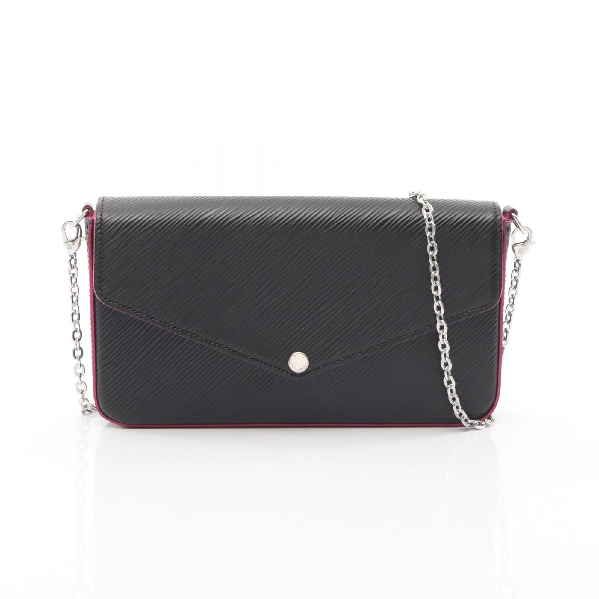 Louis Vuitton Black Hot Pink Noir Pink Leather Shoulder Bag