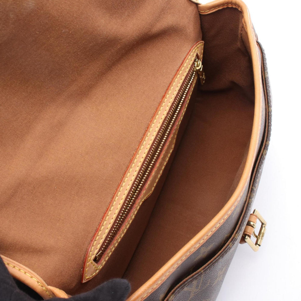 Louis Vuitton Brown Coated Canvas Leather Shoulder Bag