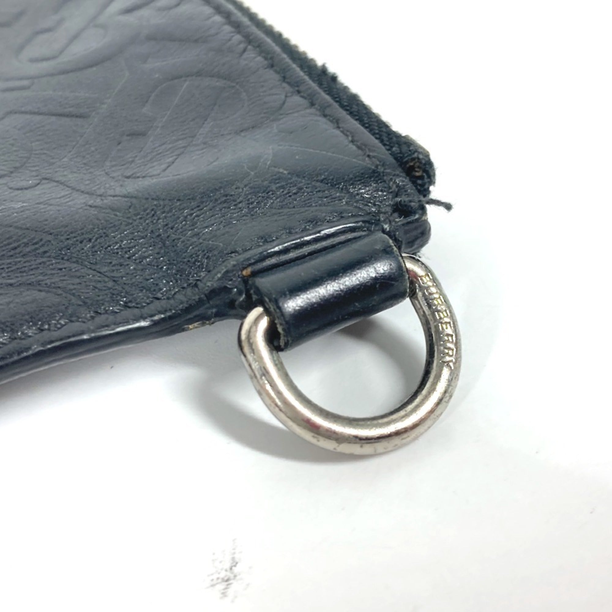 Burberry Black Leather Clutch Bag Pouch