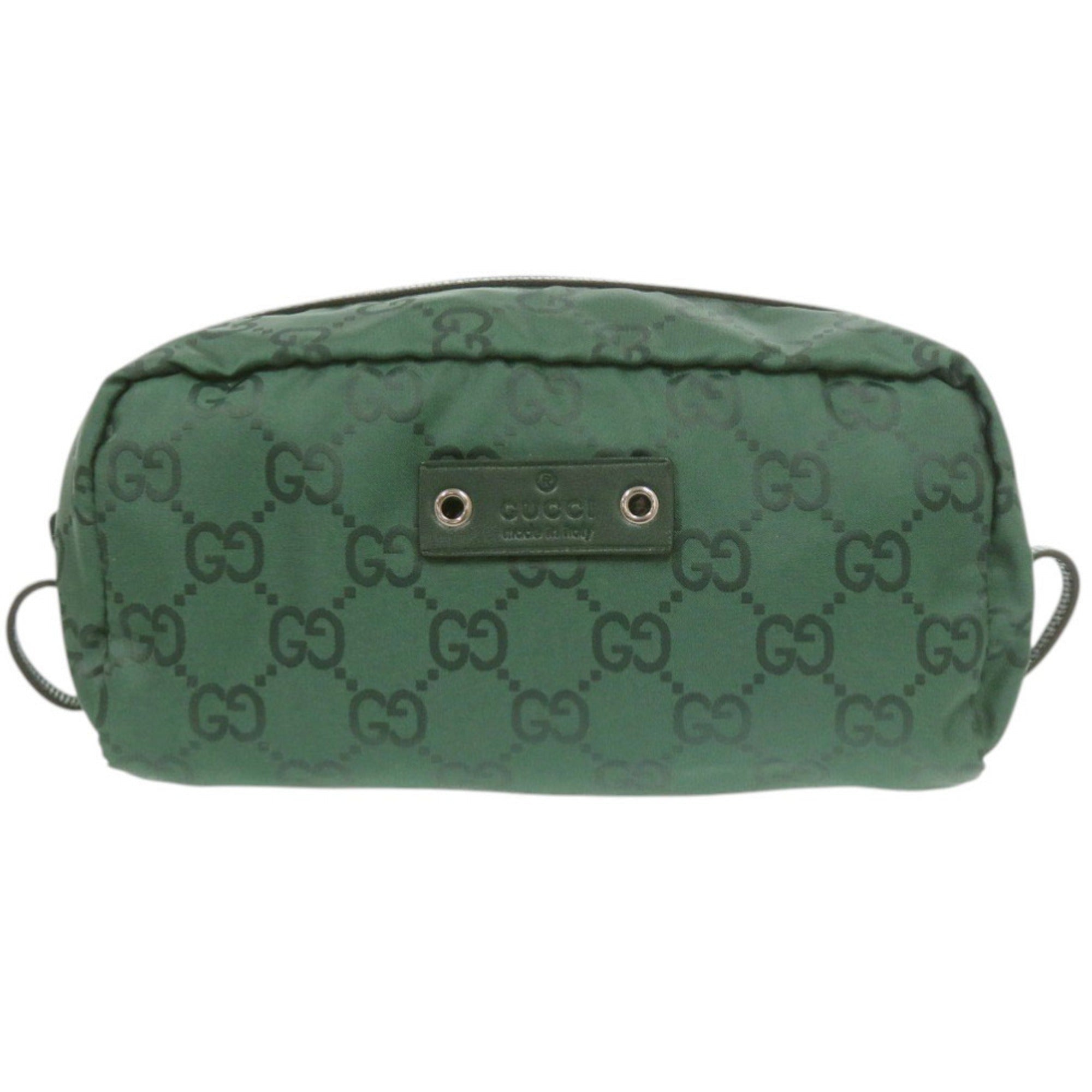 Gucci Green Nylon Handbag Pouch (Pre-Owned)