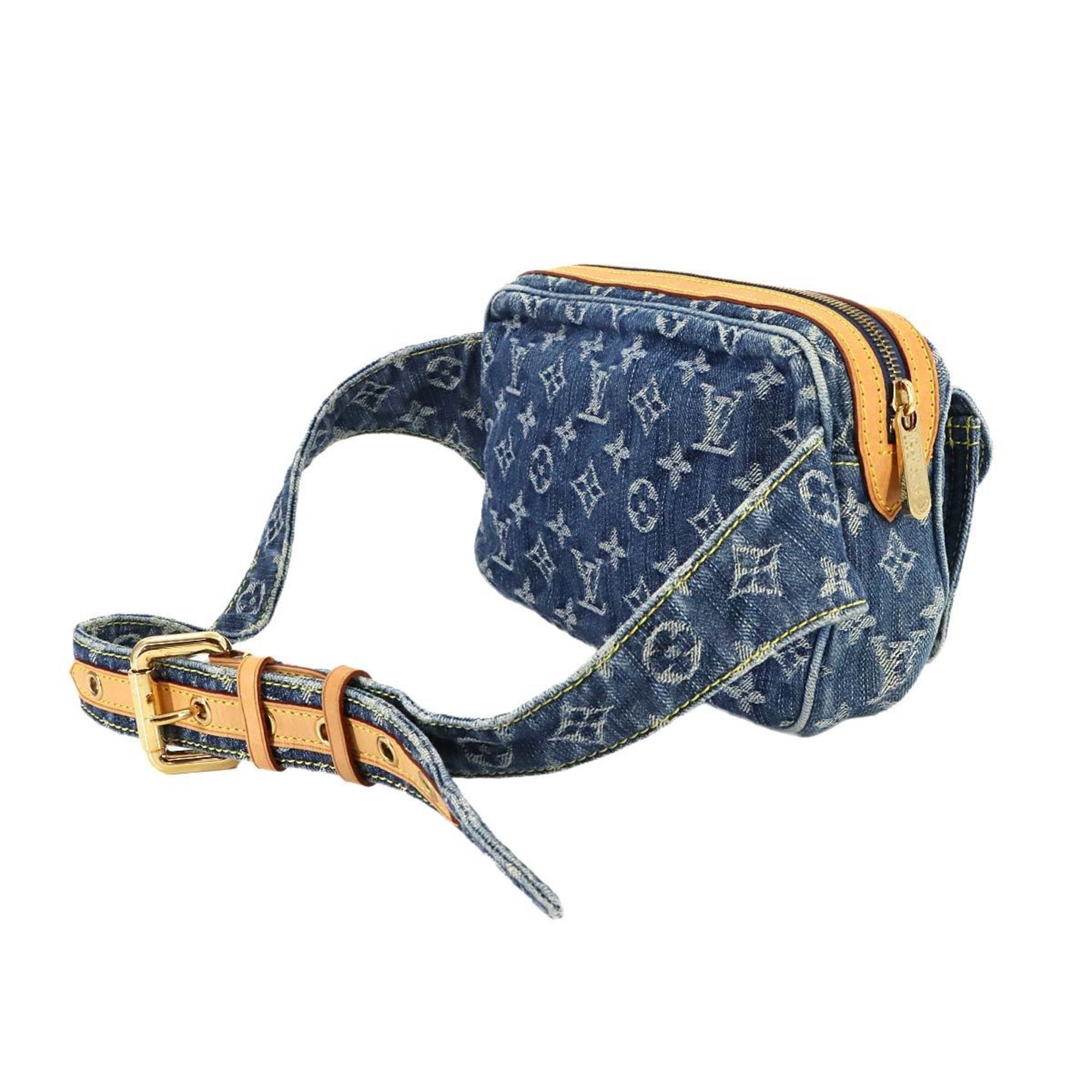 Louis Vuitton Blue Monogram Denim Fanny Pack Pouch Sling Bag