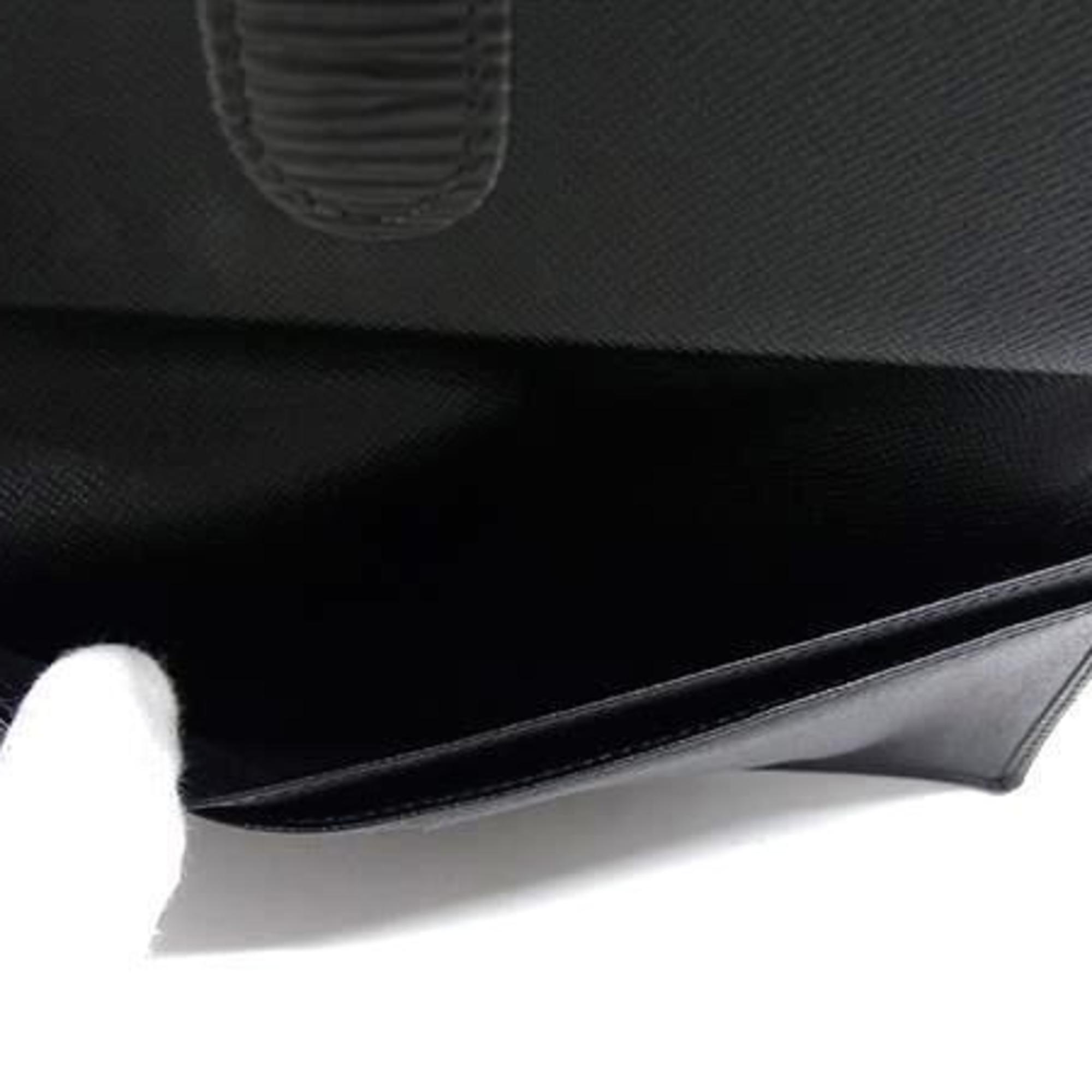 Louis Vuitton Black Leather Long Wallet